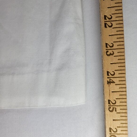 Vince Capri Crop Pants Size 6 29X25 White Cotton Linen Blend Pockets Zip Front - Picture 11 of 14